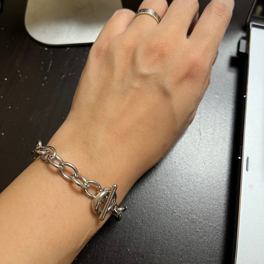 Sterling silver chain bracelet